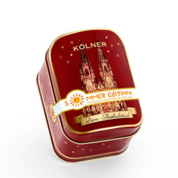 100g Dom-Spekulatius<sup>®</sup> mit feiner Zitrone in der kleinen Dom-Truhe Rot